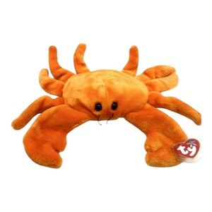 TY Digger BEANIE Buddy Buddies Large Plush 1999 Vtg With Tag Orange Sea Crab